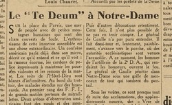 Accéder à la page "26 août 1944 : Te Deum de la Libération"