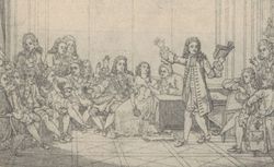Molière lisant Tartufe chez Ninon de Lenclos in Floréal : l'hebdomadaire illustré du monde du travail (14/01/1922)