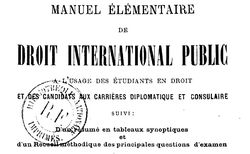 Accéder à la page "Foignet, René. Manuel élémentaire de droit international public, 3e éd."