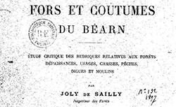 Accéder à la page "Fors et coutumes du Béarn"