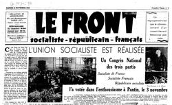 Accéder à la page "Front (Le) : socialiste, républicain, français "