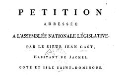Accéder à la page "Spoliation, affaire Jean Gast, Saint-Domingue (1791)"