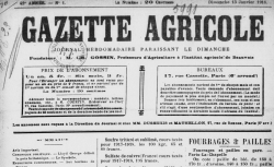 Accéder à la page "Gazette agricole (La)"