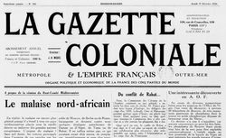 Accéder à la page "Gazette coloniale (La)"