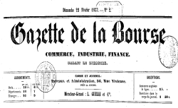 Accéder à la page "Gazette de la Bourse"