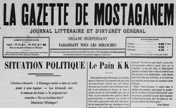 Accéder à la page "Gazette de Mostaganem (La)"