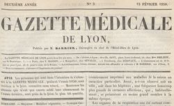 Accéder à la page "Gazette médicale de Lyon "