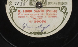 Il libro santo / Pinsuti, comp. ; Giannina Russ, soprano ; A. Genesini, vl ; acc. au piano - source : gallica.bnf.fr / BnF