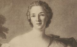Mme Geoffrin in J.-M. Nattier, peintre de la cour de Louis XV.