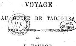 Accéder à la page "Voyage au golfe de Tadjoura (Obock, Tadjoura, Goubbet-Kharab)"