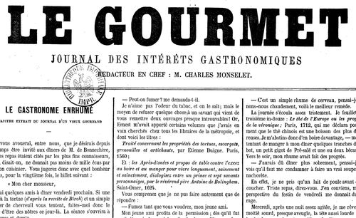 Accéder à la page "Gourmet (Le), journal des intérêts gastronomiques"