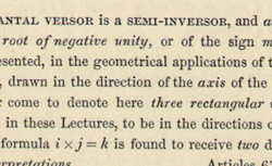 HAMILTON, William Rowan (1805-1865) Lectures on Quaternions