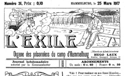 Accéder à la page "exilé (L'). Organe des Prisonniers du camp d'Hammelburg (Bavière)"