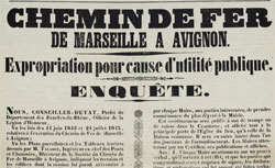 Chemin de fer de Marseille à Avignon. Expropriation pour cause d'utilité publique