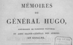 Accéder à la page "Hugo, général Joseph, Mémoires"