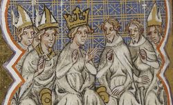  Grandes Chroniques de France Maître du couronnement de Charles VI. Enlumineur (folio 207)