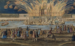 Feu d'artifice en réjouissance de la paix de 1763