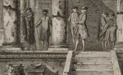  Vue du temple d'Isis à Pompeï, en 1779 (groupe de nobles)