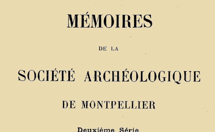 Accéder à la page "Société archéologique de Montpellier"
