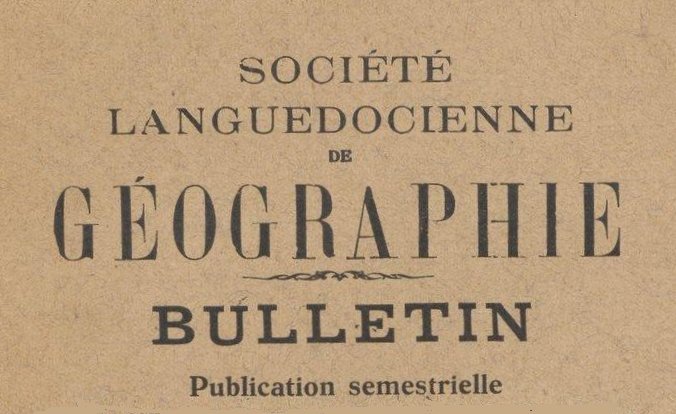 Accéder à la page "Société languedocienne de géographie (Montpellier)"