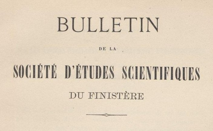 Accéder à la page "Société d'études scientifiques du Finistère (Morlaix)"