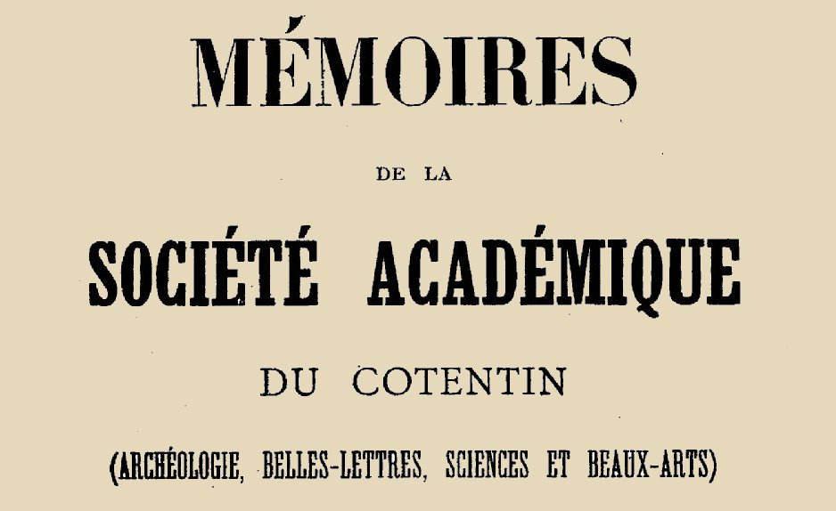 Accéder à la page "Société académique du Cotentin (Coutances)"