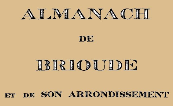 Accéder à la page "Société de l'almanach de Brioude"