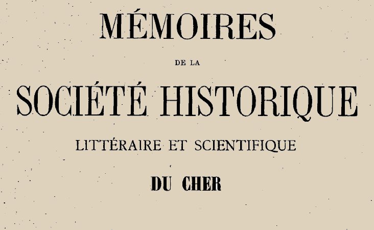 Accéder à la page "Société historique du Cher (Bourges)"