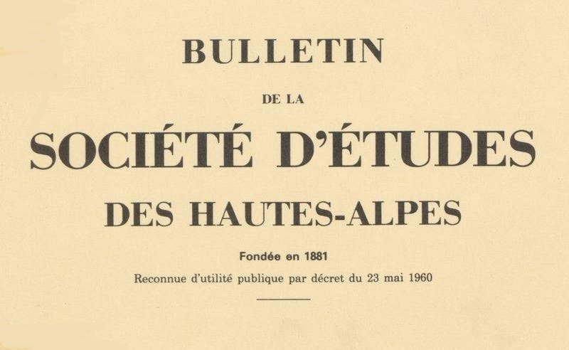 Accéder à la page "Société d'études des Hautes-Alpes (Gap)"