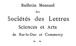 Accéder à la page "Société des lettres, sciences et arts de Bar-le-Duc"