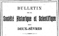 Accéder à la page "Société historique et scientifique des Deux-Sèvres (Niort)"