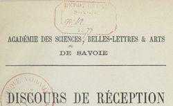 Accéder à la page "Académie des sciences, belles-lettres et arts de Savoie (Chambéry)"