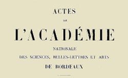 Accéder à la page "Académie des sciences, belles-lettres et arts de Bordeaux"