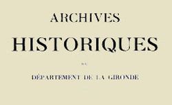 Accéder à la page "Société des archives historiques de Bordeaux"