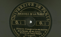 Accéder à la page "Inauguration des Archives de la Parole"