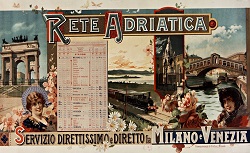Rete adriatica, servizio direttissimo e diretto fra Milano e Venezia, 1900