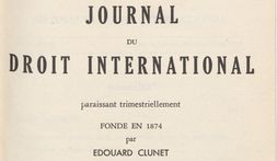Accéder à la page "Journal du droit international"