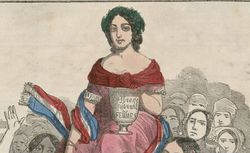 Élections de 1849. Madame la Représentante du Peuple ou l'émancipation de ces dames. Folie : [estampe]