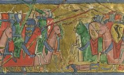 Roman du Chevalier au cygne et Chanson d'Antioche. (manuscrit Français 12558., vue 374)
