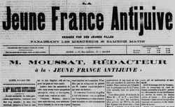 Accéder à la page "Jeune France antijuive (La)"