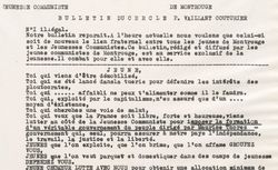 Accéder à la page "Jeunesse communiste de Montrouge. Bulletin du Cercle P. Vaillant-Couturier"