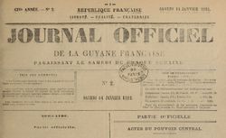 Accéder à la page "Journal officiel de la Guyane française"