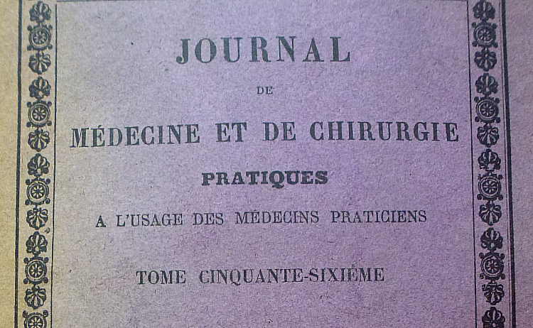 Accéderála page“医学与科学研究杂志（Journal de médecine et de chirurgie pratiques）”