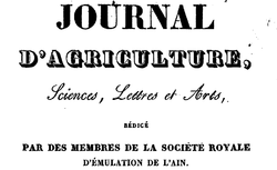 Accéder à la page "Journal d'agriculture, lettres et arts du département de l'Ain"
