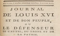 Accéder à la page "Journal de Louis XVI et de son peuple"