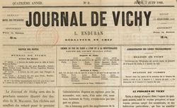 Accéder à la page "Journal de Vichy"