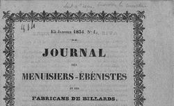 Accéder à la page "Journal des menuisiers-ébénistes et des fabricans de billards"