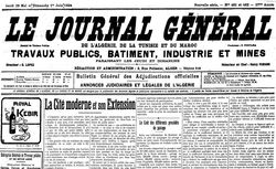 Accéder à la page "Journal général de l'Algérie et de la Tunisie. Organe de la propriété foncière et des intérêts économiques"