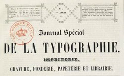Accéder à la page "Journal spécial de la typographie, imprimerie, gravure, fonderie [...]"