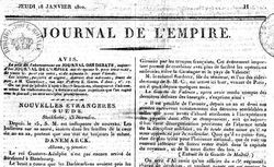 Accéder à la page "Journal de l'Empire"